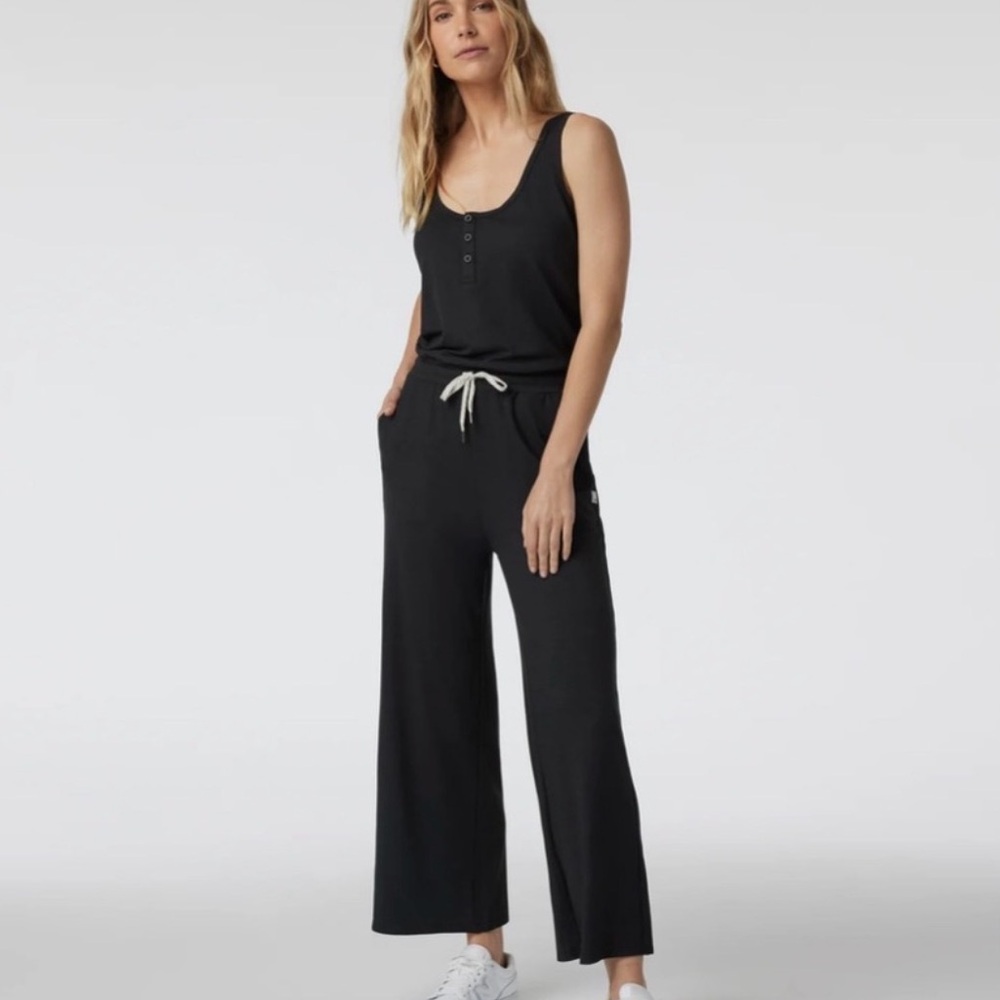 Vuori Relaxed Wide-Leg Women's Jumpsuit - Black